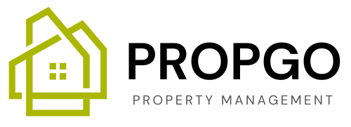 Blue and Light Gray Minimalist Property Logo